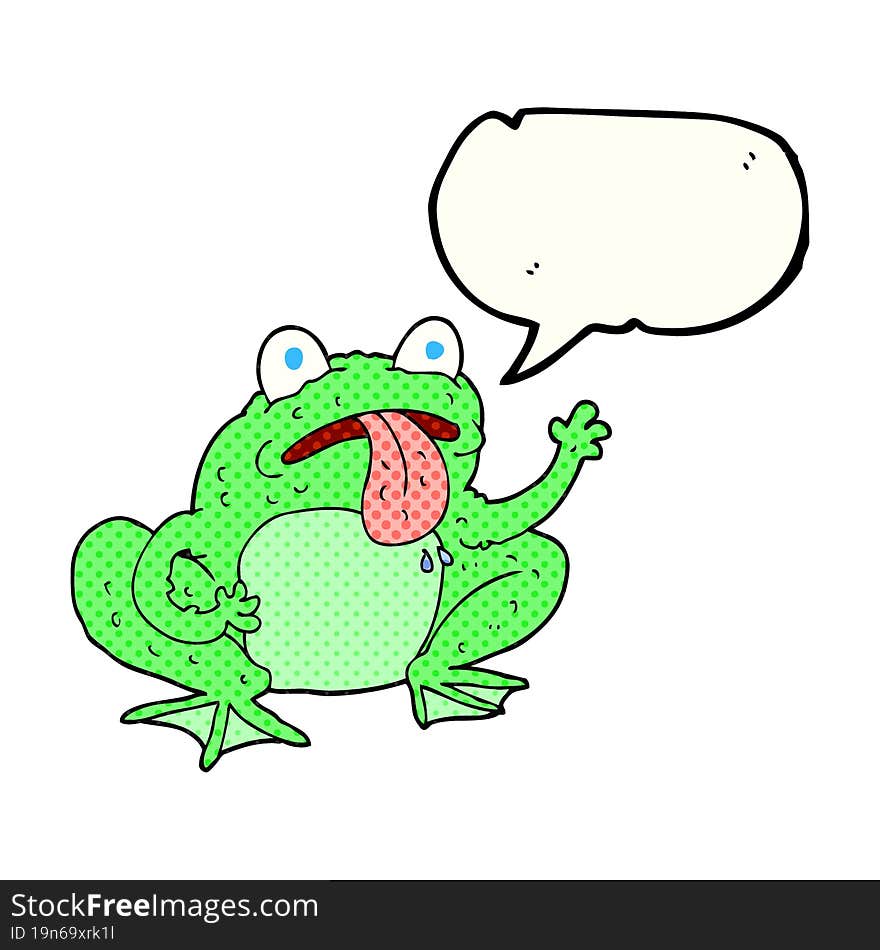 comic book speech bubble cartoon frog