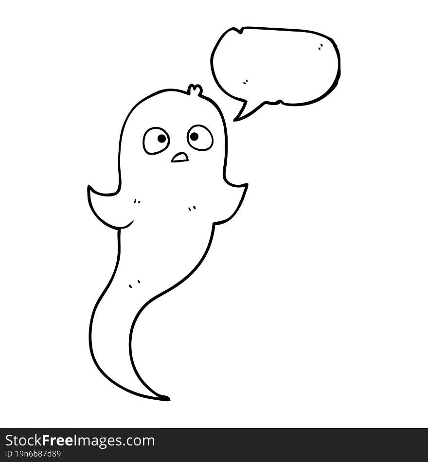 speech bubble cartoon halloween ghost