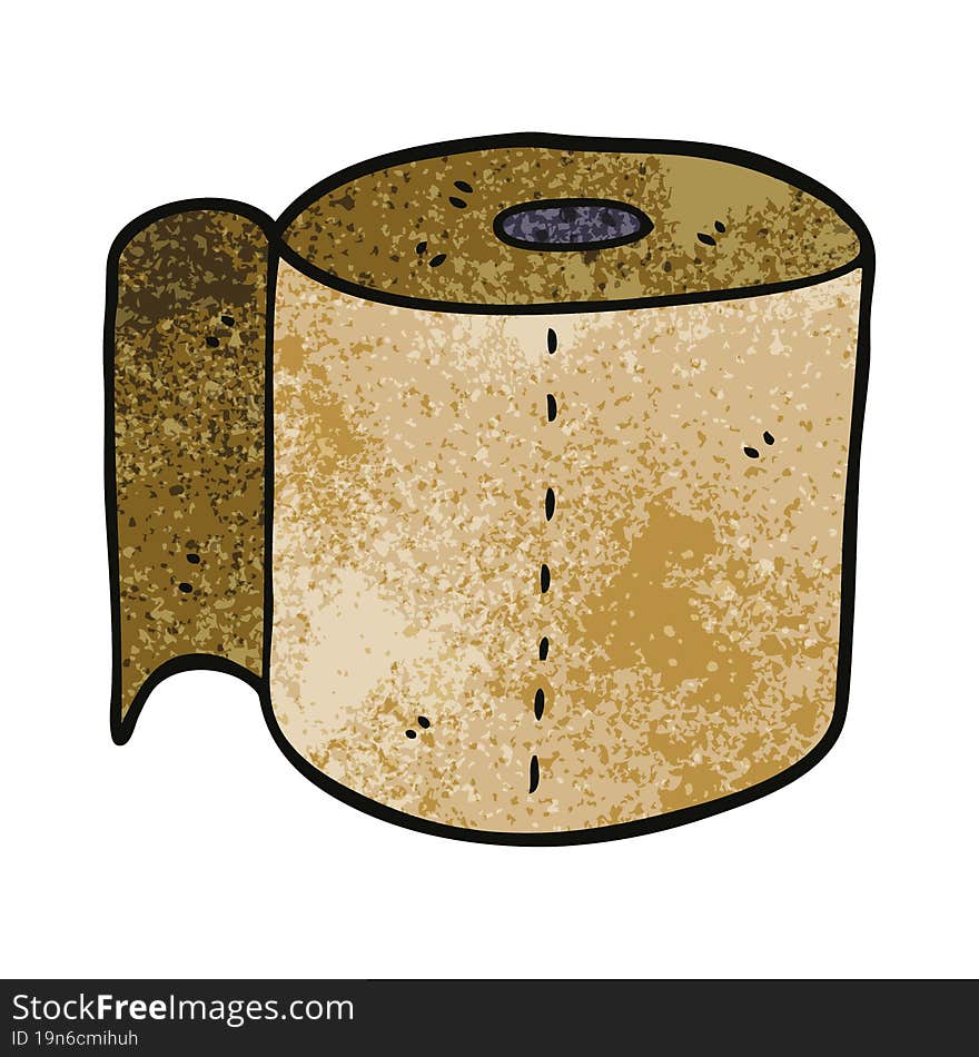 cartoon doodle toilet roll