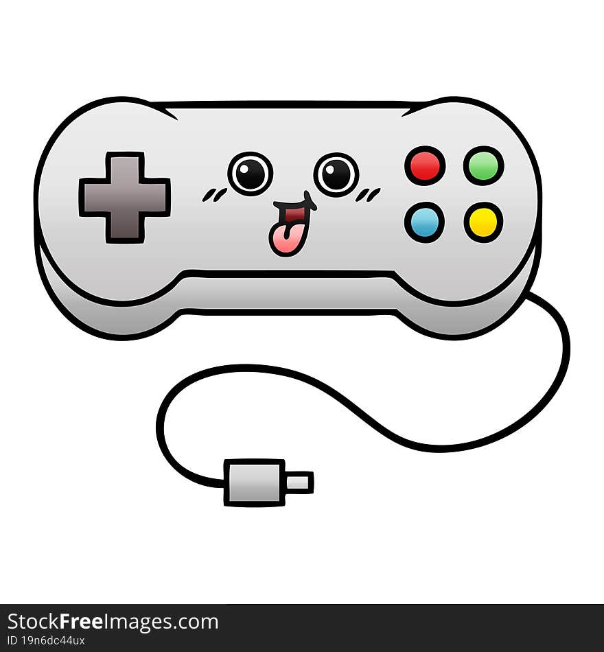 gradient shaded cartoon game controller