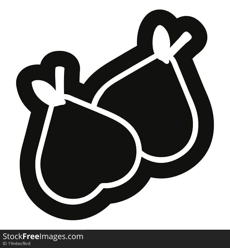 organic pears icon symbol