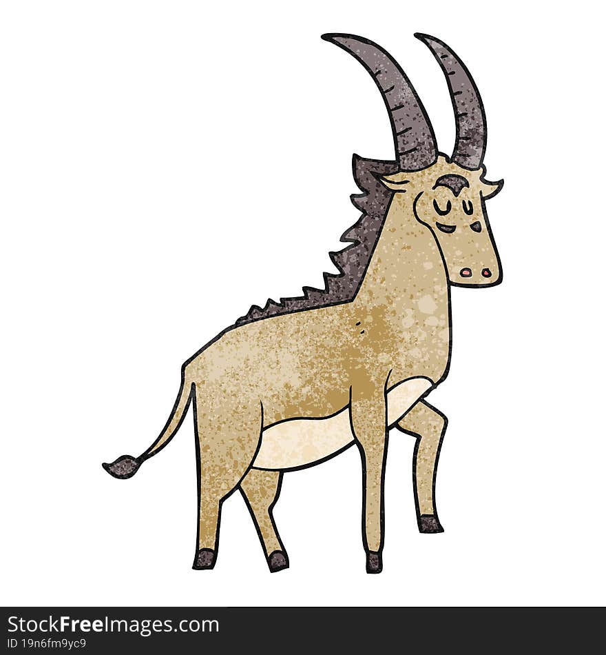 textured cartoon antelope