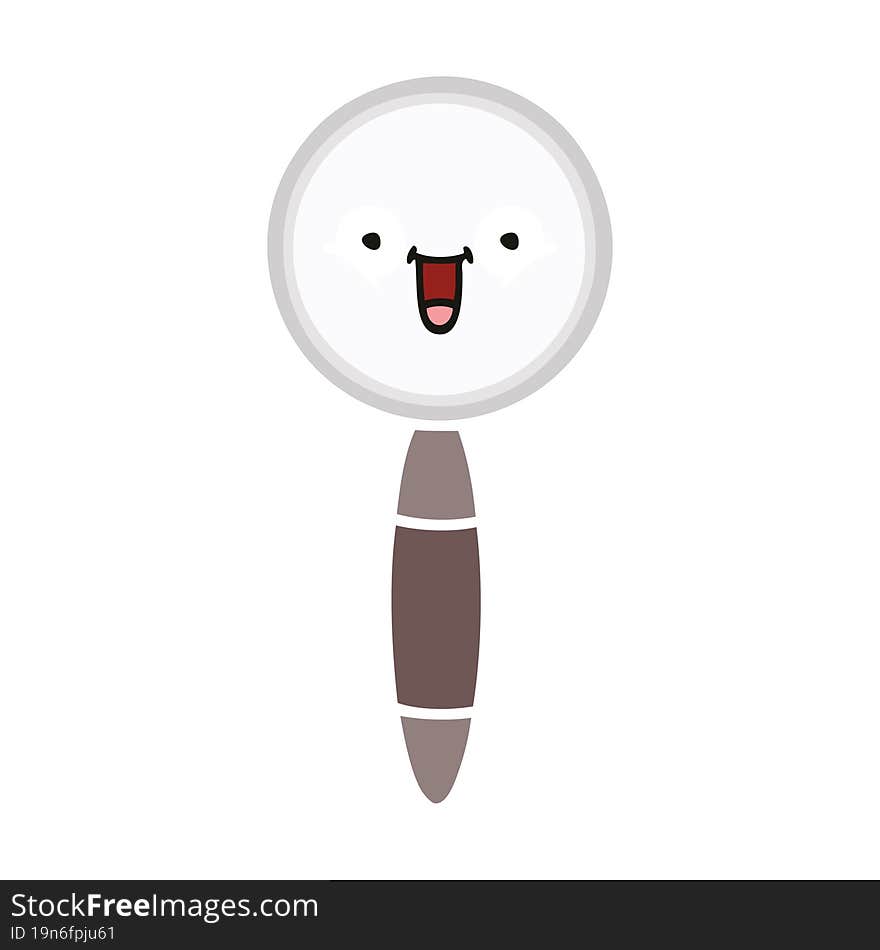 Flat Color Retro Cartoon Magnifying Glass