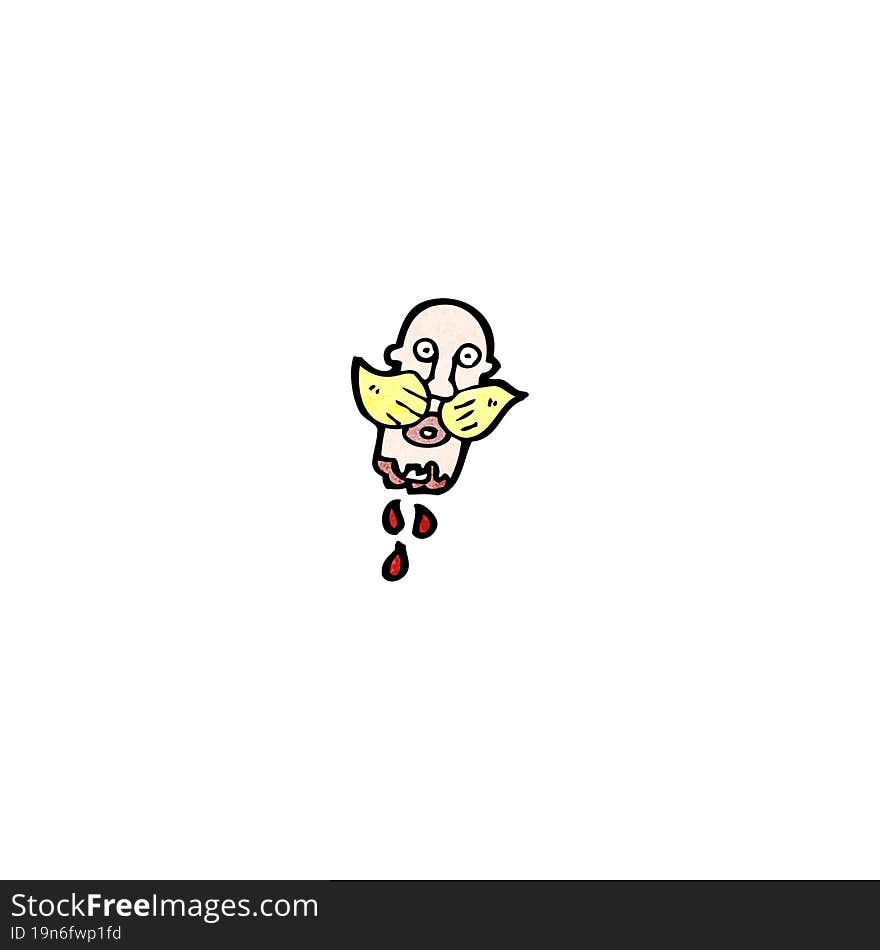 cartoon severed head