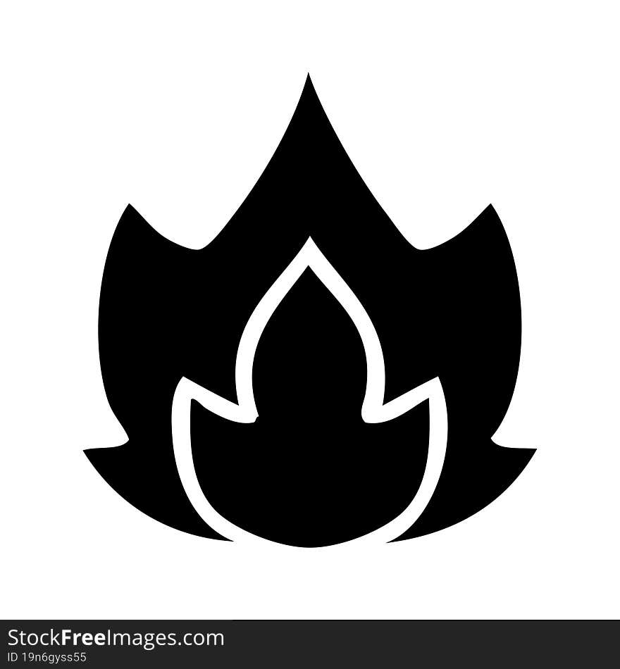 flat symbol fire