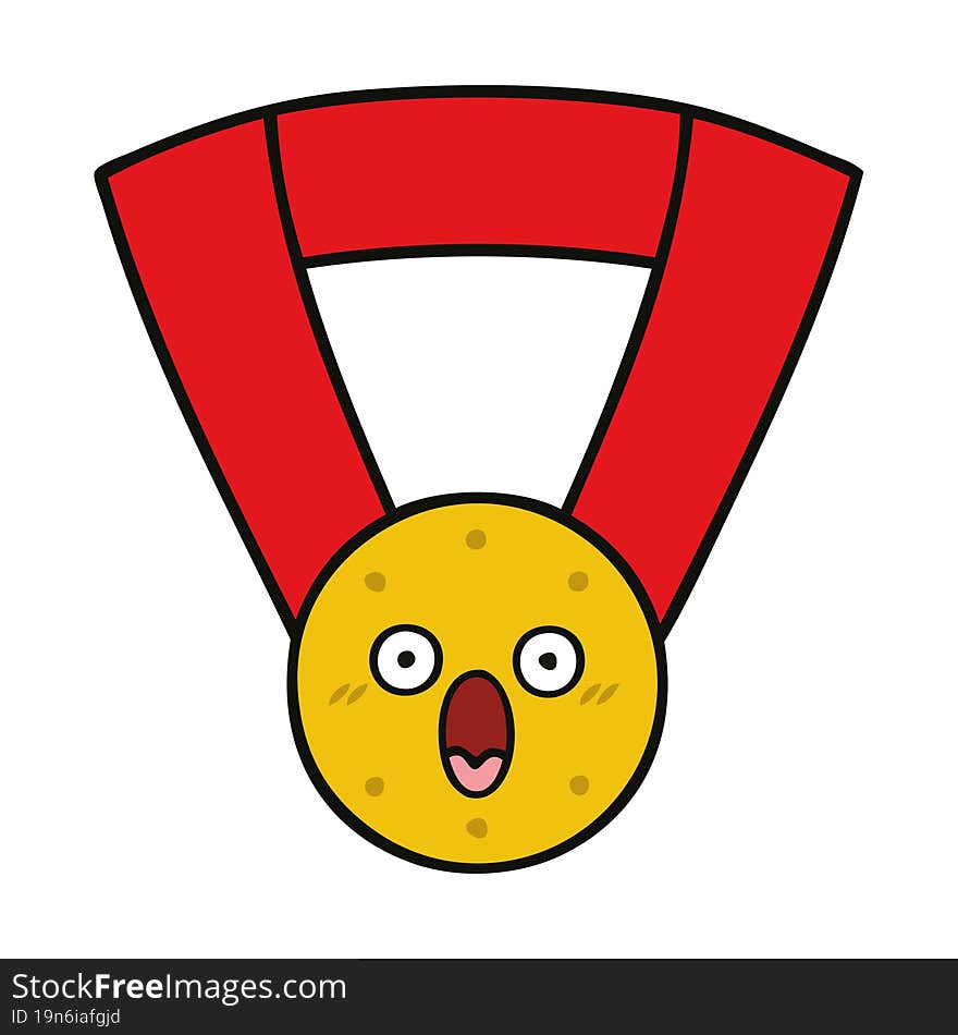 cute cartoon gold medal