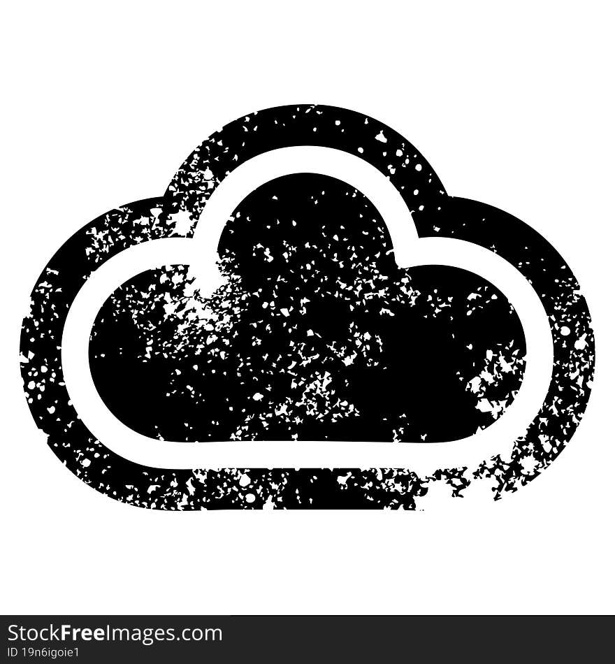 Weather Cloud Distressed Icon