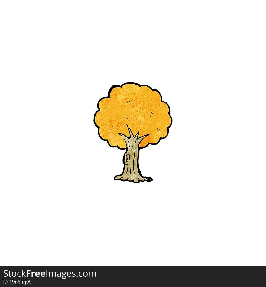 Cartoon Tree In Fall