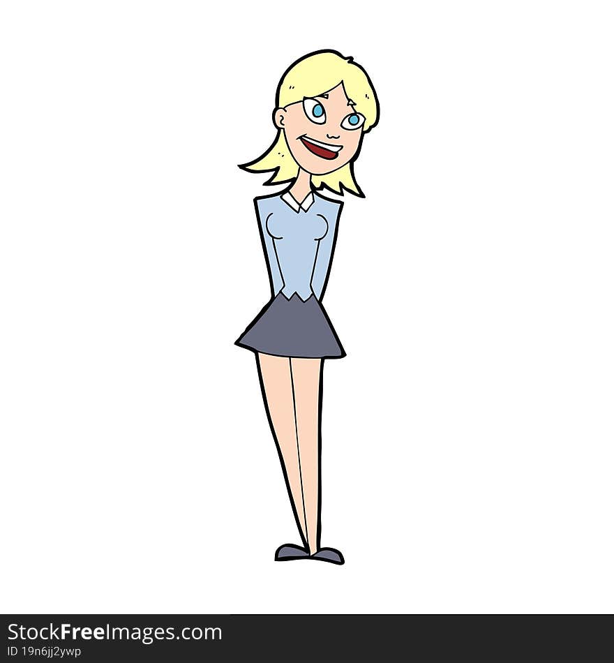 Cartoon Happy Woman