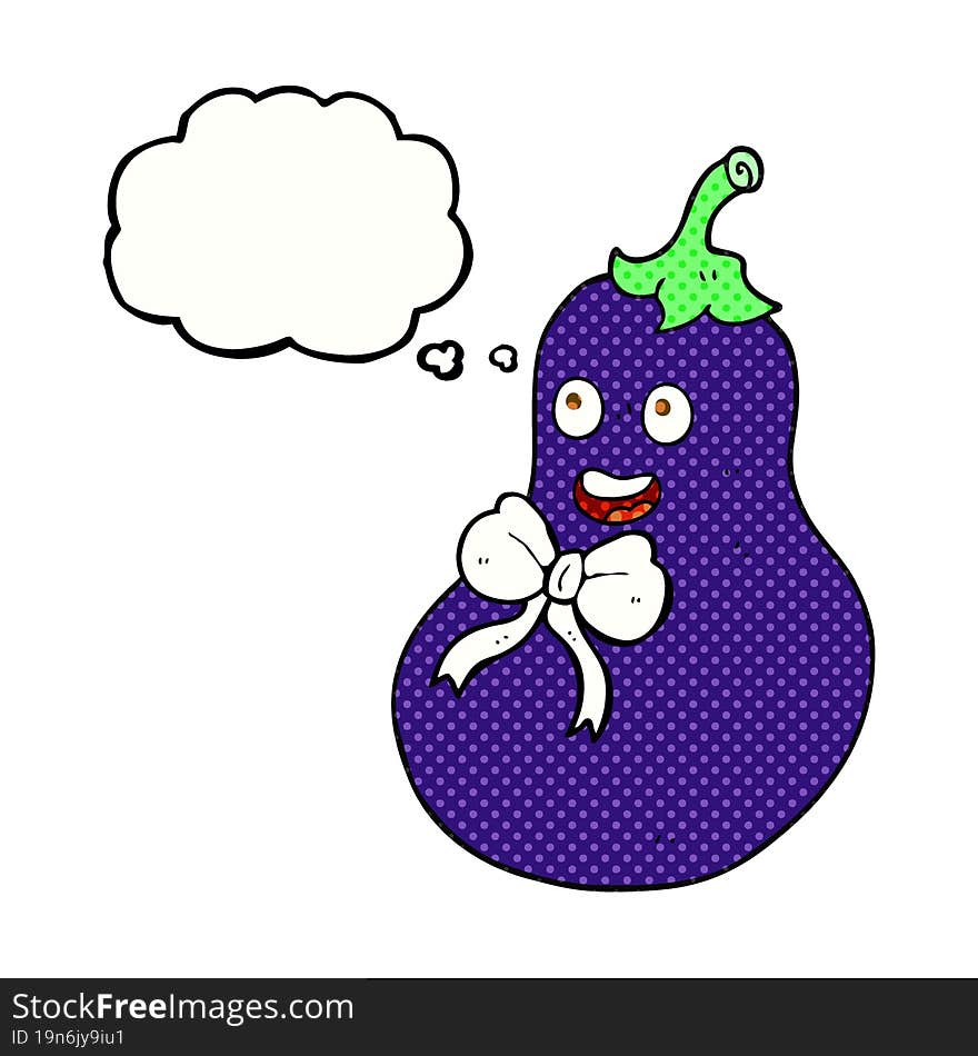 thought bubble cartoon eggplant