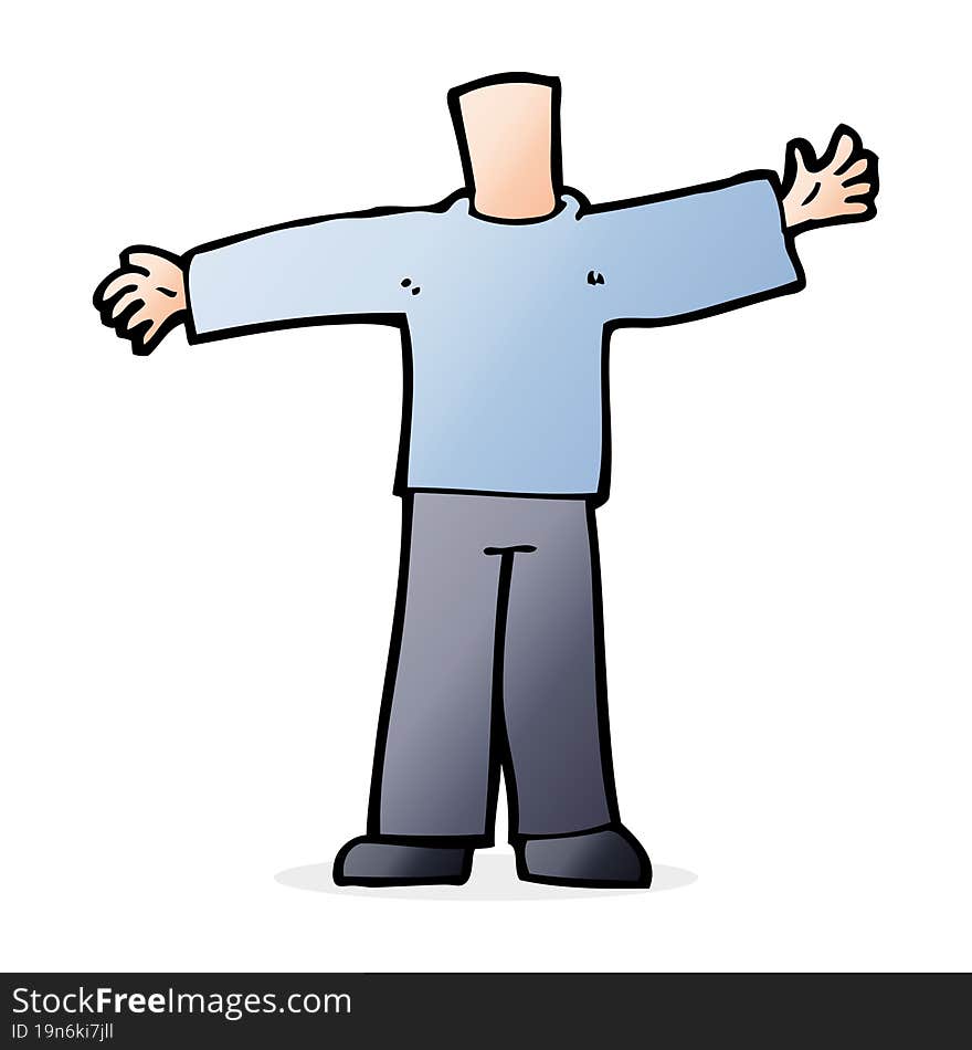 Cartoon Body With Open Arms  (mix And Match Cartoons Or Add Own Photos