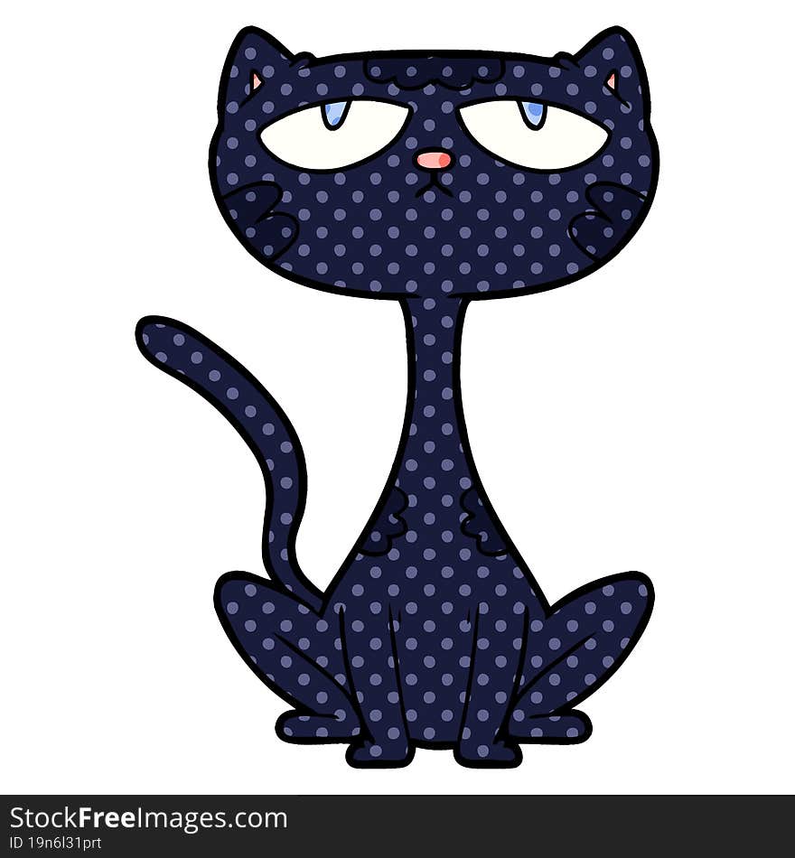 cartoon black cat. cartoon black cat