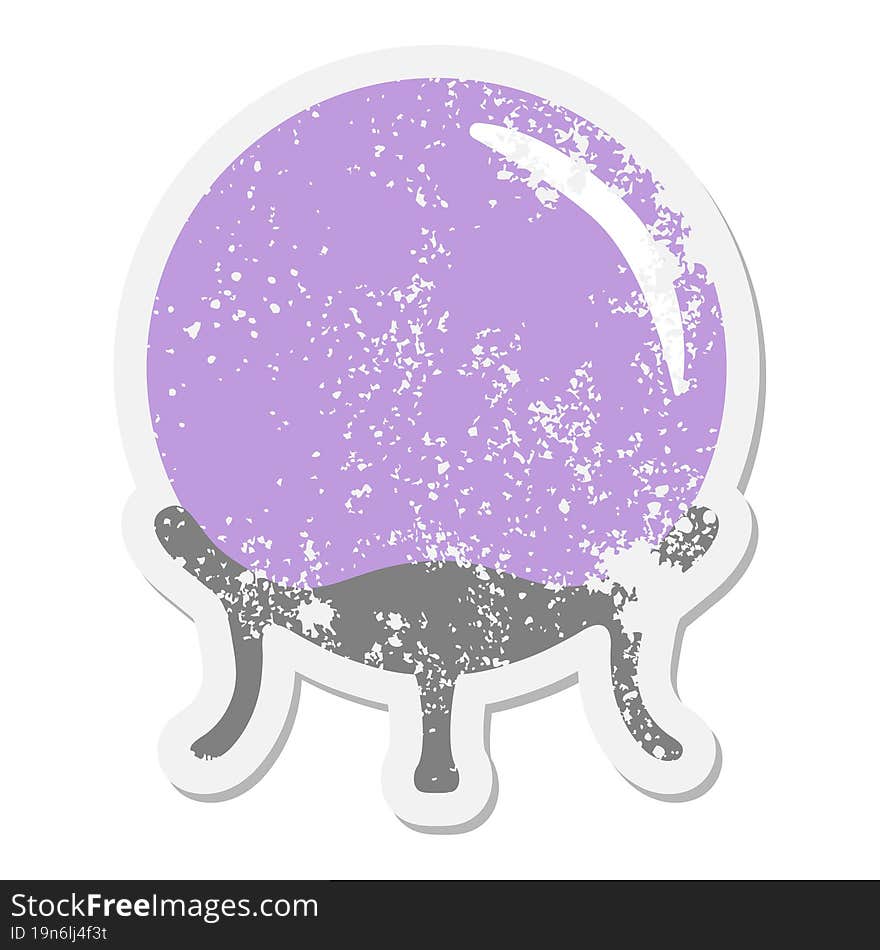 Crystal Ball grunge sticker