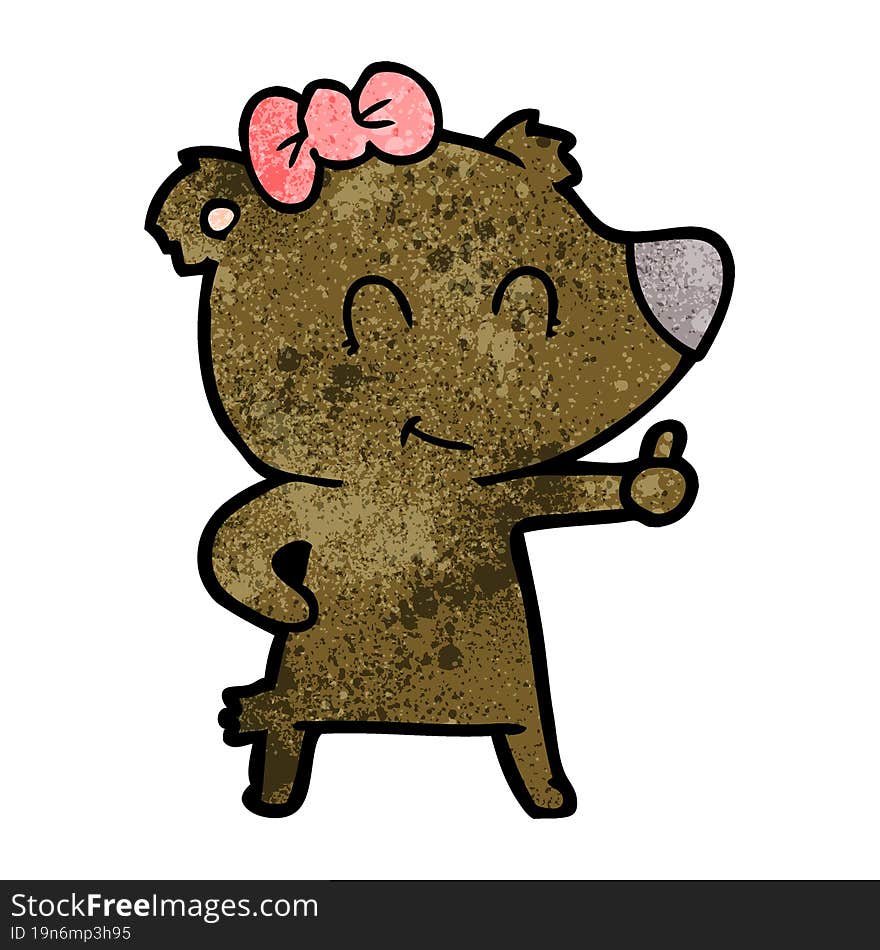 female bear cartoon. female bear cartoon