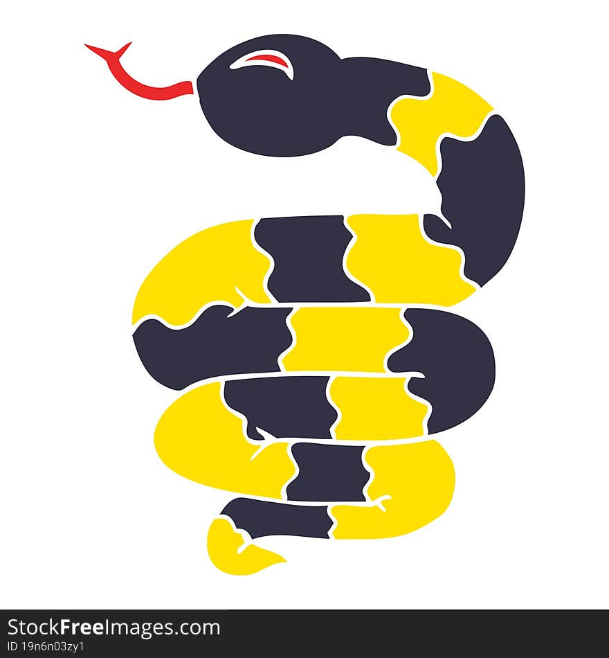 cartoon doodle snake