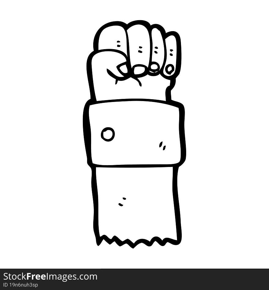 cartoon raised fist