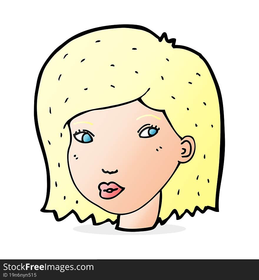 cartoon female face