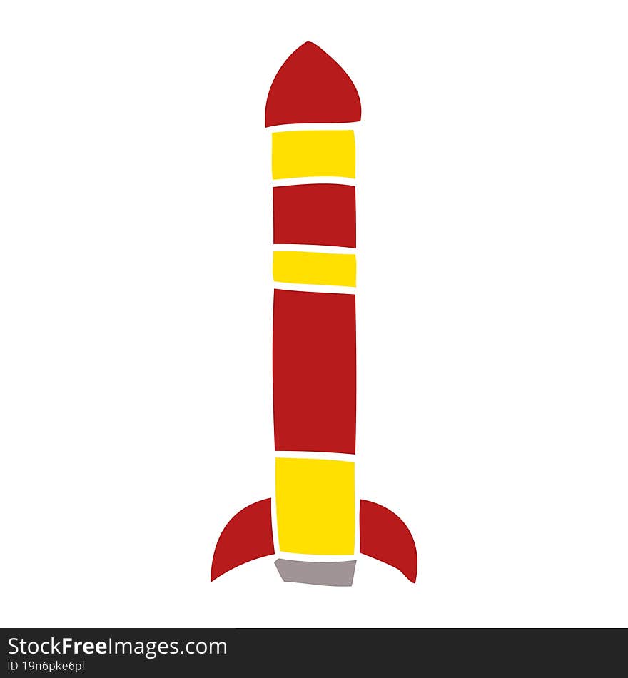 cartoon doodle tall rocket