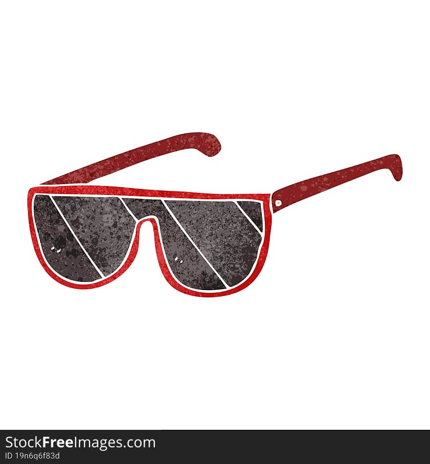 freehand retro cartoon sunglasses