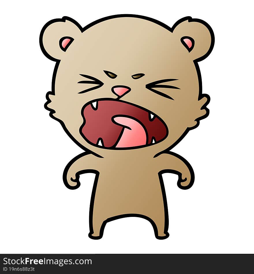 angry cartoon bear. angry cartoon bear