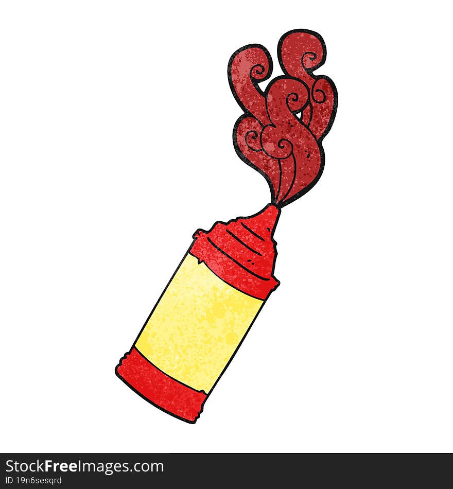 Texture Cartoon Ketchup Bottle