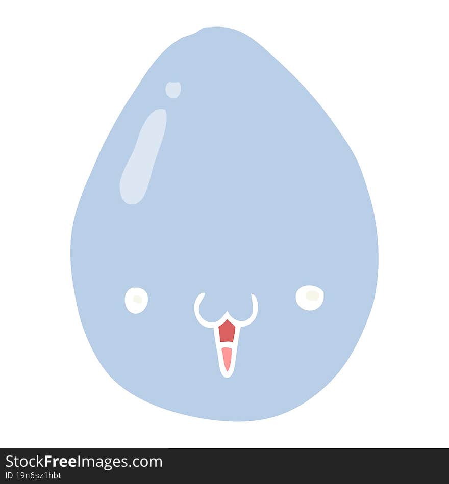 flat color style cartoon egg