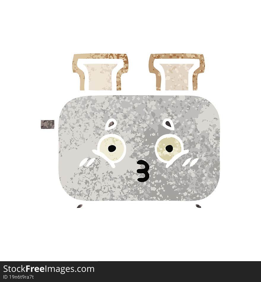 Retro Illustration Style Cartoon Of A Toaster