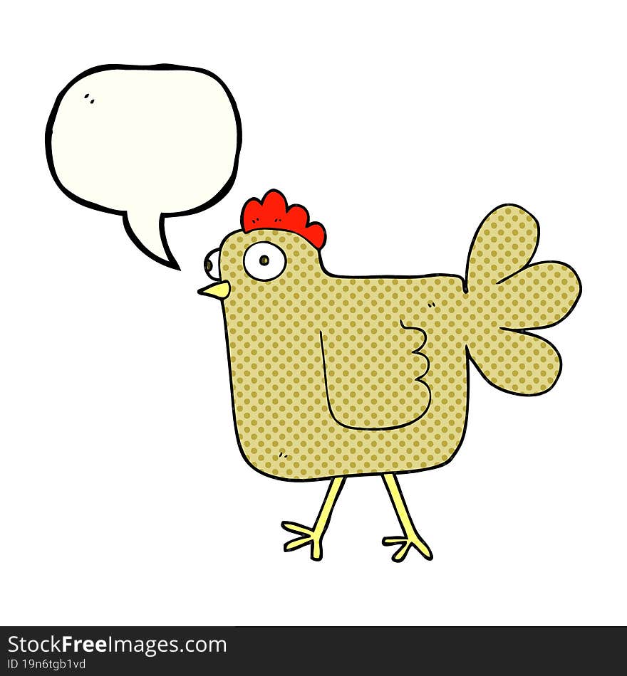 comic book speech bubble cartoon chicken