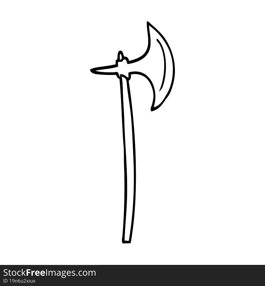 Line Drawing Cartoon Axe