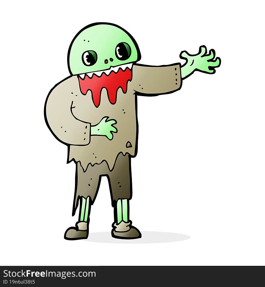 cartoon spooky zombie