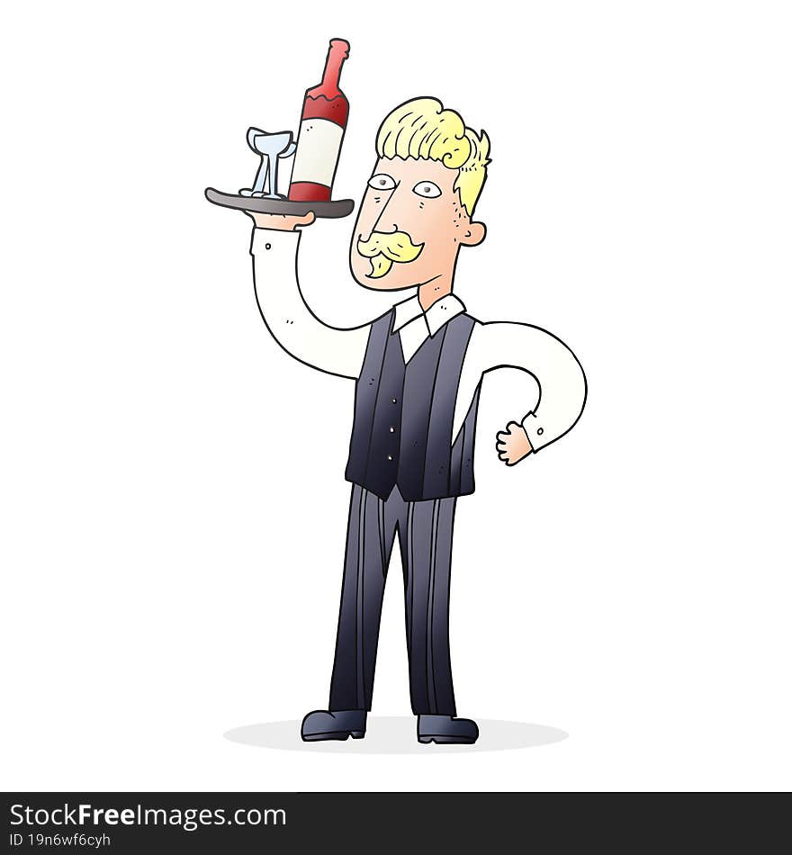 Cartoon Waiter