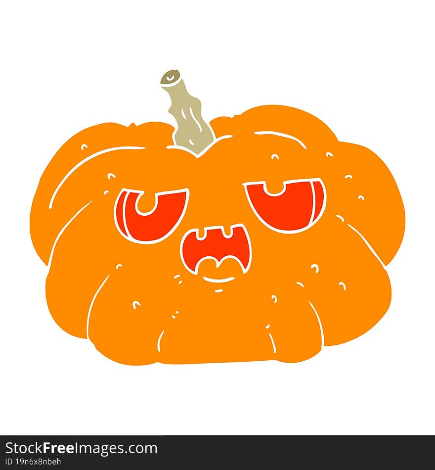 flat color style cartoon pumpkin