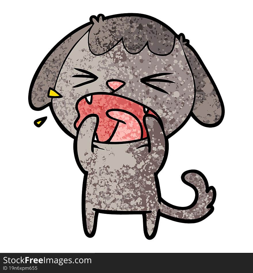 cute cartoon dog barking. cute cartoon dog barking