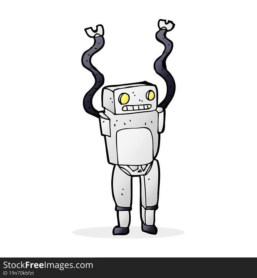 cartoon funny robot