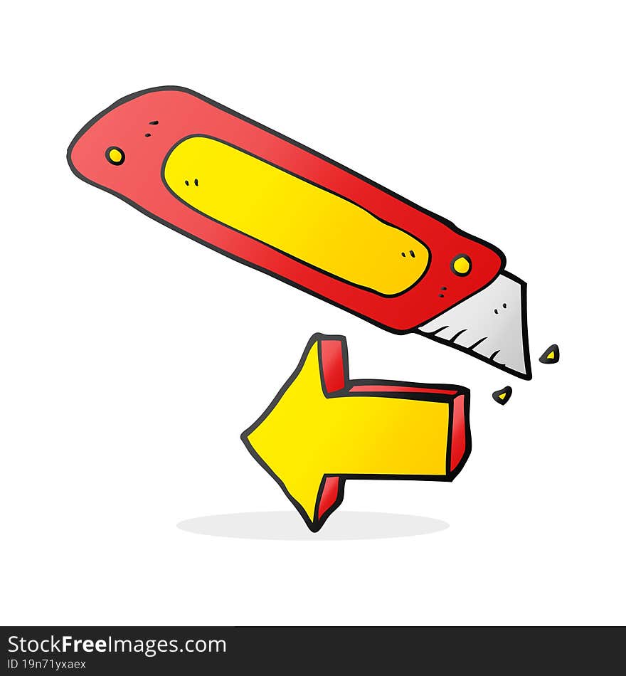 cartoon construction knife