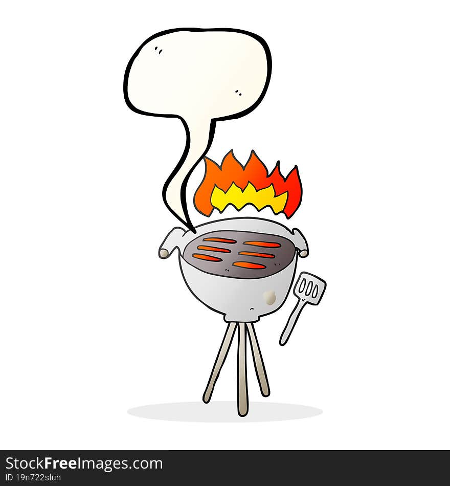 Speech Bubble Cartoon Barbecue