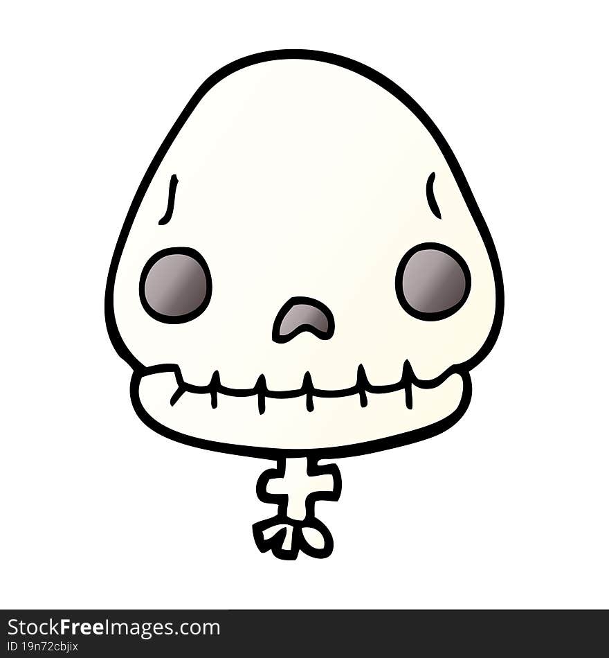 cartoon doodle halloween skull