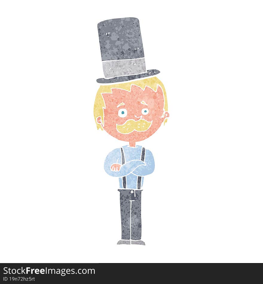 Cartoon Man In Top Hat