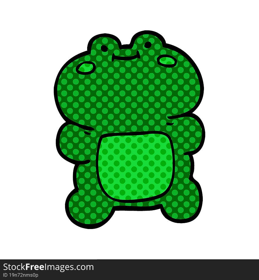 funny cartoon doodle frog