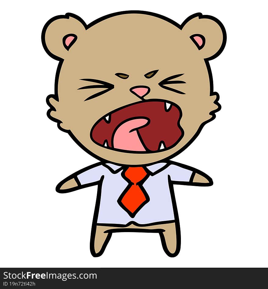 angry cartoon bear. angry cartoon bear