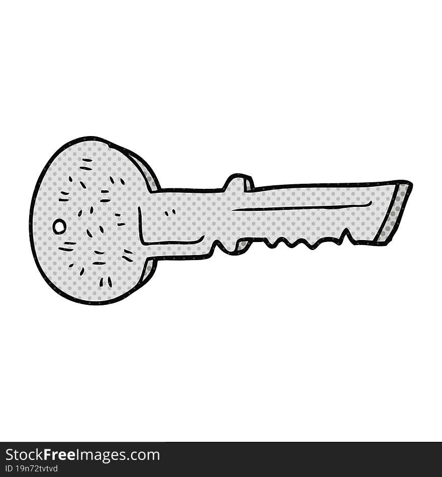 freehand drawn cartoon door key