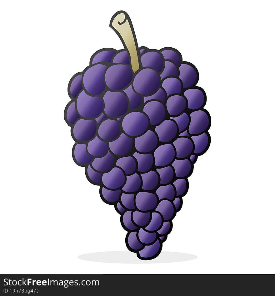 freehand drawn cartoon grapes