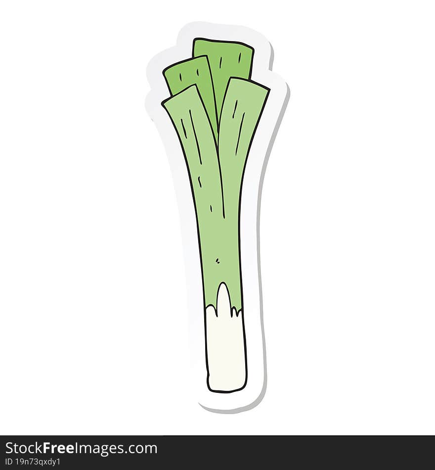 sticker of a cartoon leeks