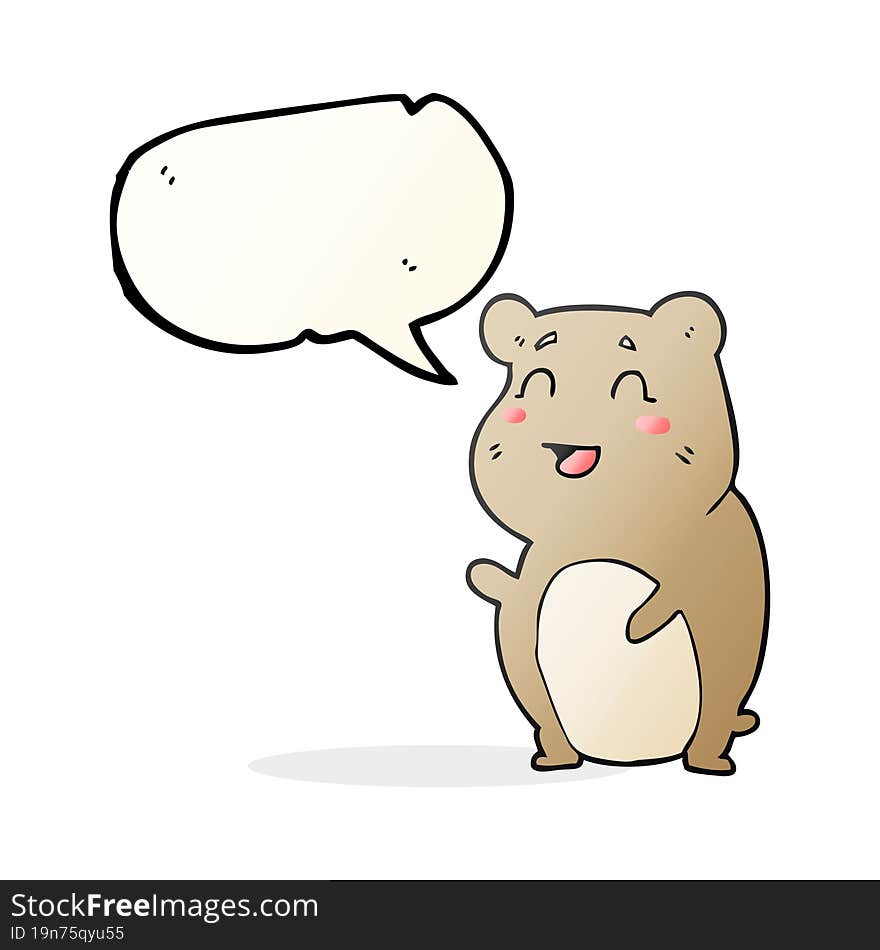 speech bubble cartoon cute hamster