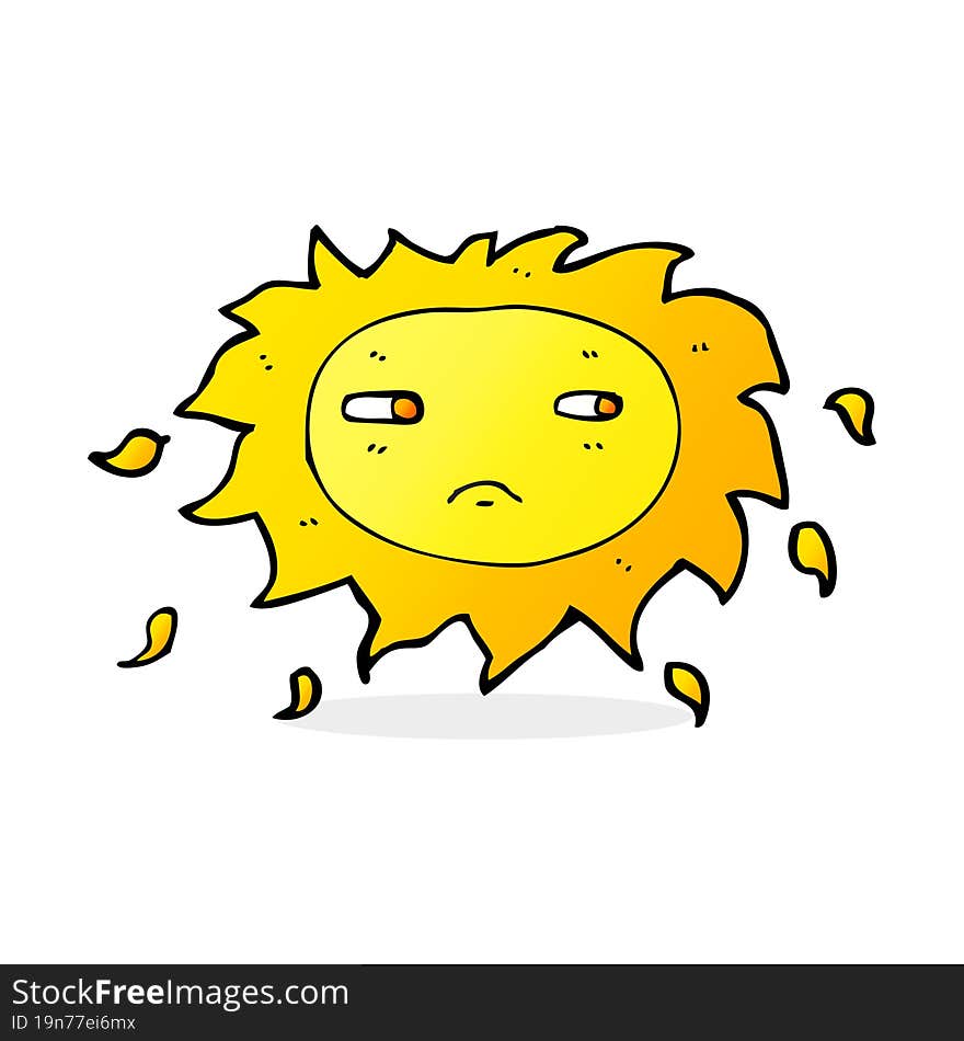 Cartoon Sad Sun