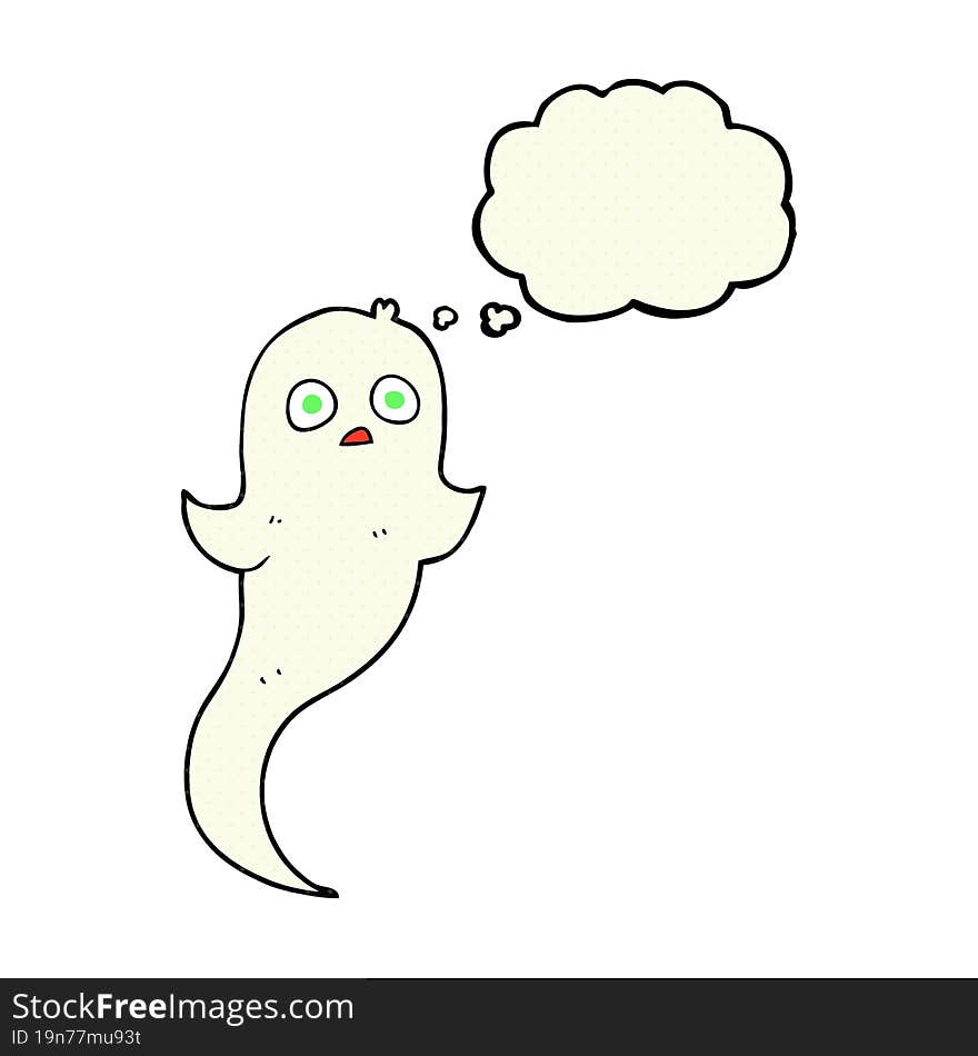 thought bubble cartoon halloween ghost