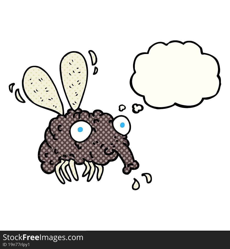 thought bubble cartoon fly