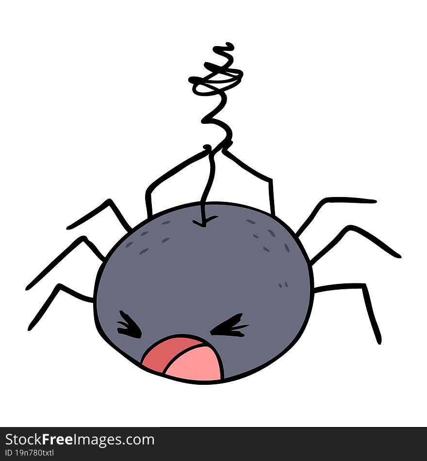 cartoon halloween spider. cartoon halloween spider