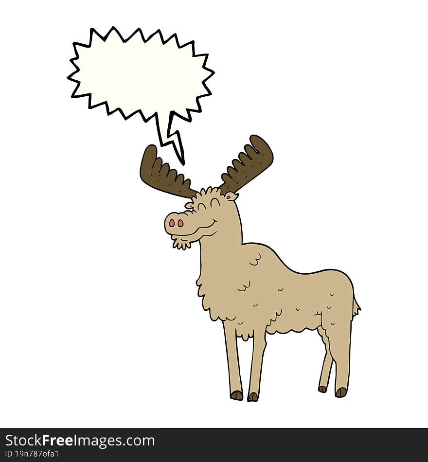 speech bubble cartoon moose