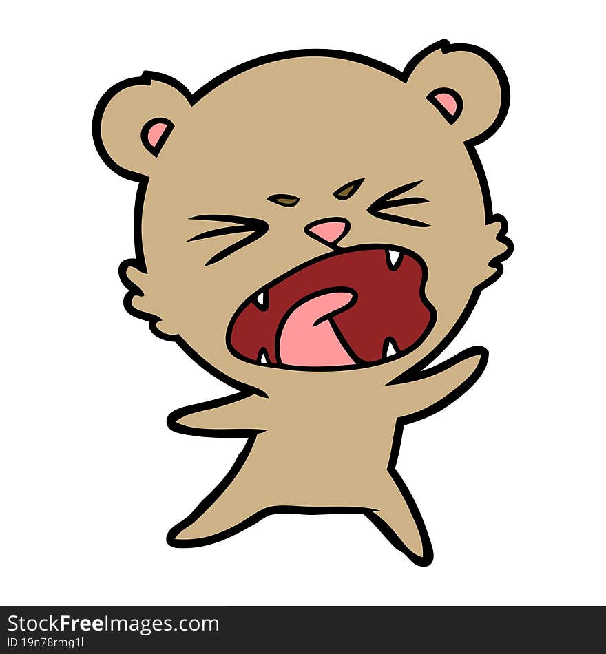 angry cartoon bear. angry cartoon bear